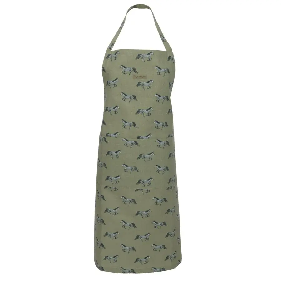 Grey Horse Adult Apron by Sophie Allport