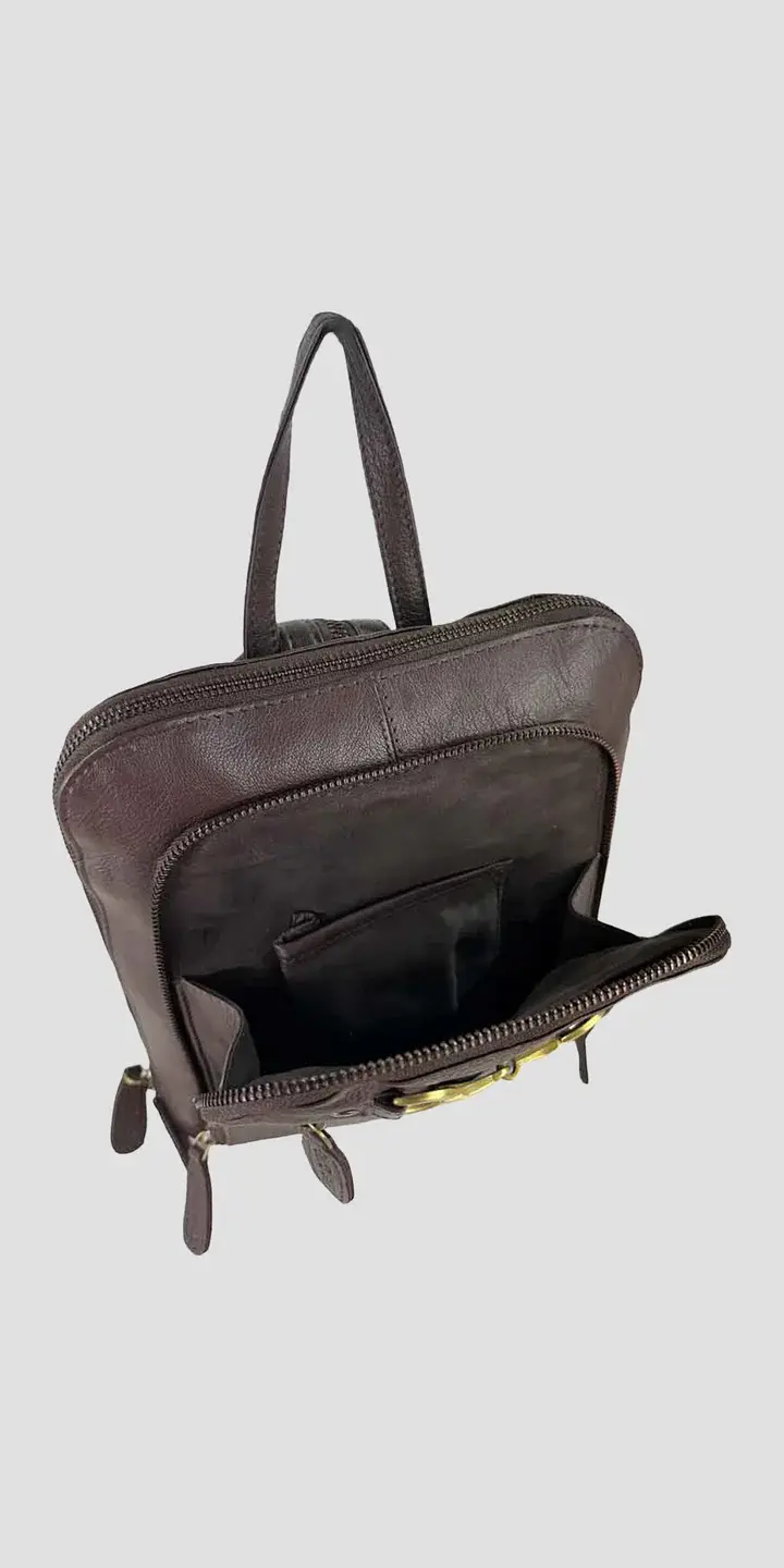 Thumbnail: GRAYS EDITH RUCKSACK WITH SNAFFLE IN BROWN