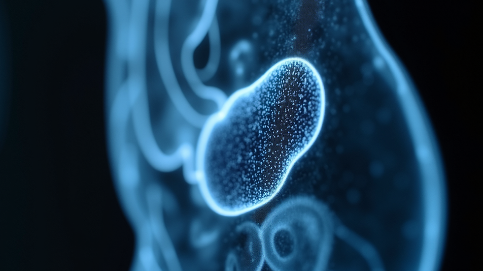 Close-up view of a multiparametric MRI scan of the prostate