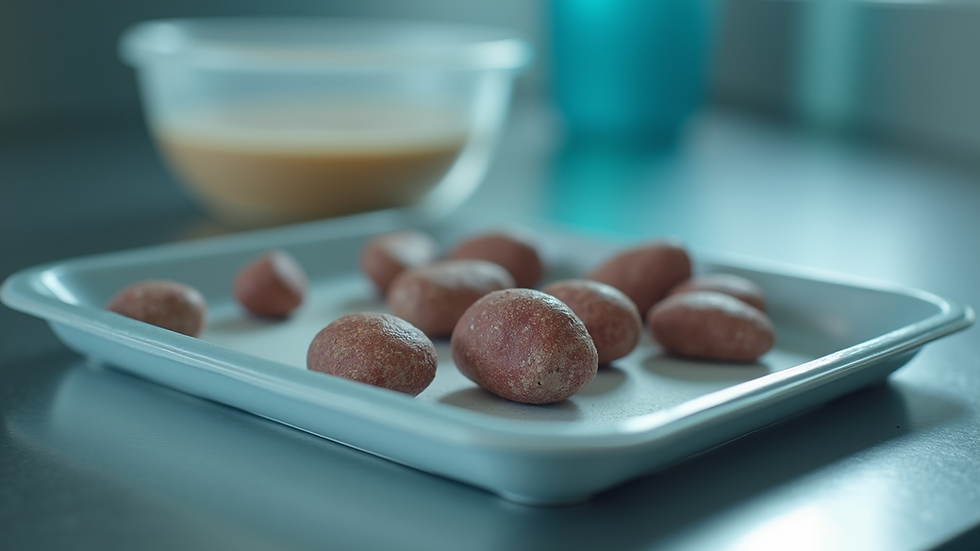 Close-up view of kidney stones on a medical tray