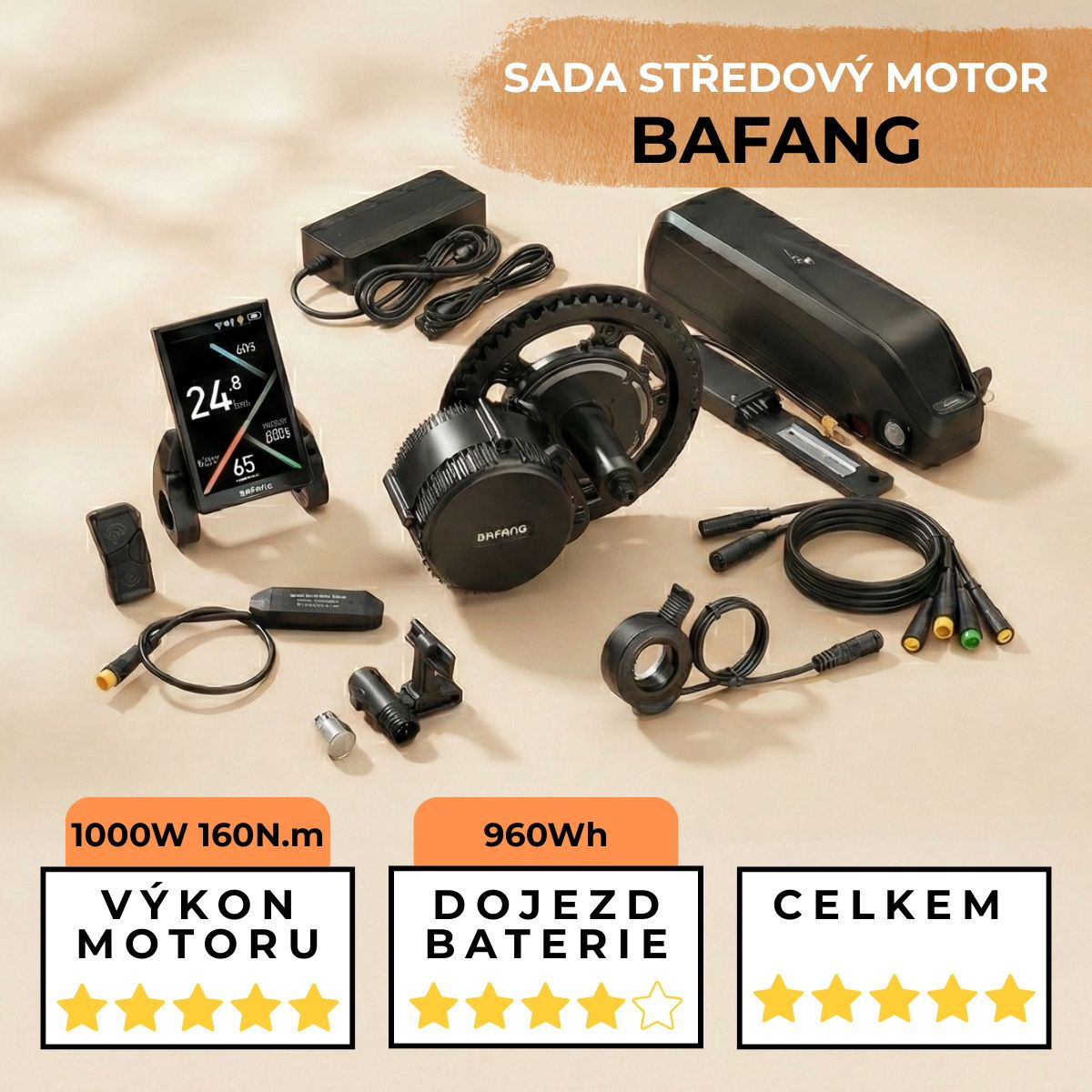 Baterie s DOJEZDEM 90-140KM a výkonem motoru 1000W