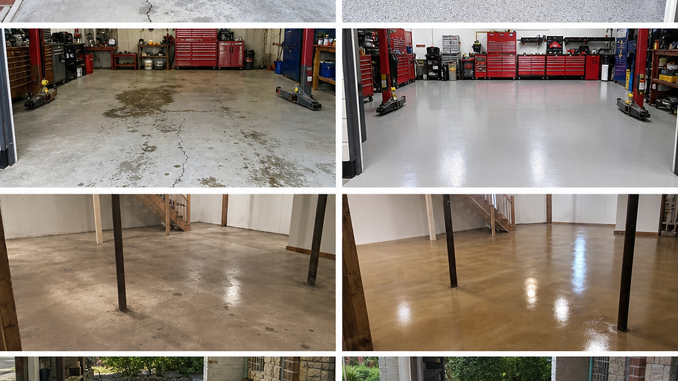 king surface.
Epoxy is a resin-based coating system that bonds to prepared conc