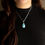 Thumbnail: One-of-a-Kind 925 Sterling Silver Paperclip Chain and Teardrop Larimar Necklace