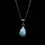 Thumbnail: 925 Sterling Silver 18” Teardrop Larimar Pendant Necklace