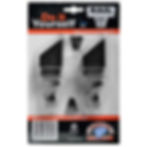 Do it Yourself Rail Zip Clips: Angled pitch black plastic clips with screws for railing installation.