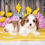 Thumbnail: Adorable Cavalier King Charles Spaniel puppy among flowers