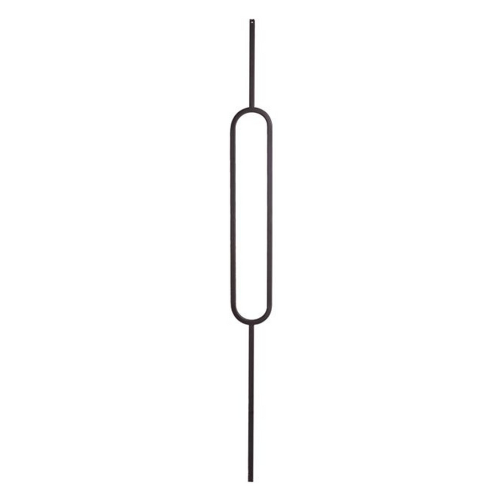 Black metal baluster for stairs