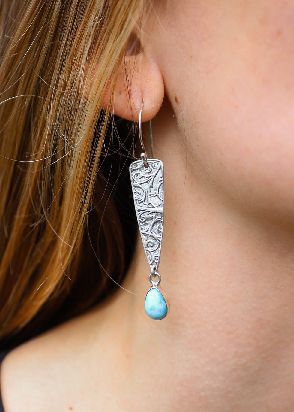 One-of-a-Kind 925 Sterling Silver Filigree Design Dangle Earrings