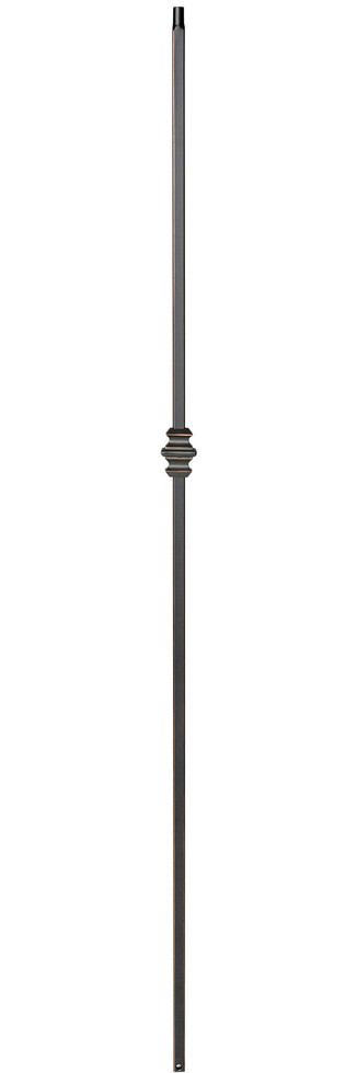 Ornate black metal baluster with decorative accents