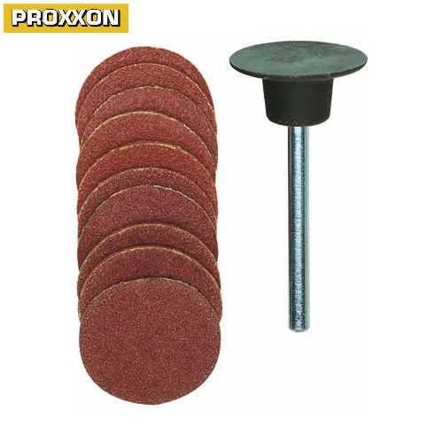דיסק ליטוש לעץ 18 מ"מ גרעין 120/150 עם ציר PROXXON 28982