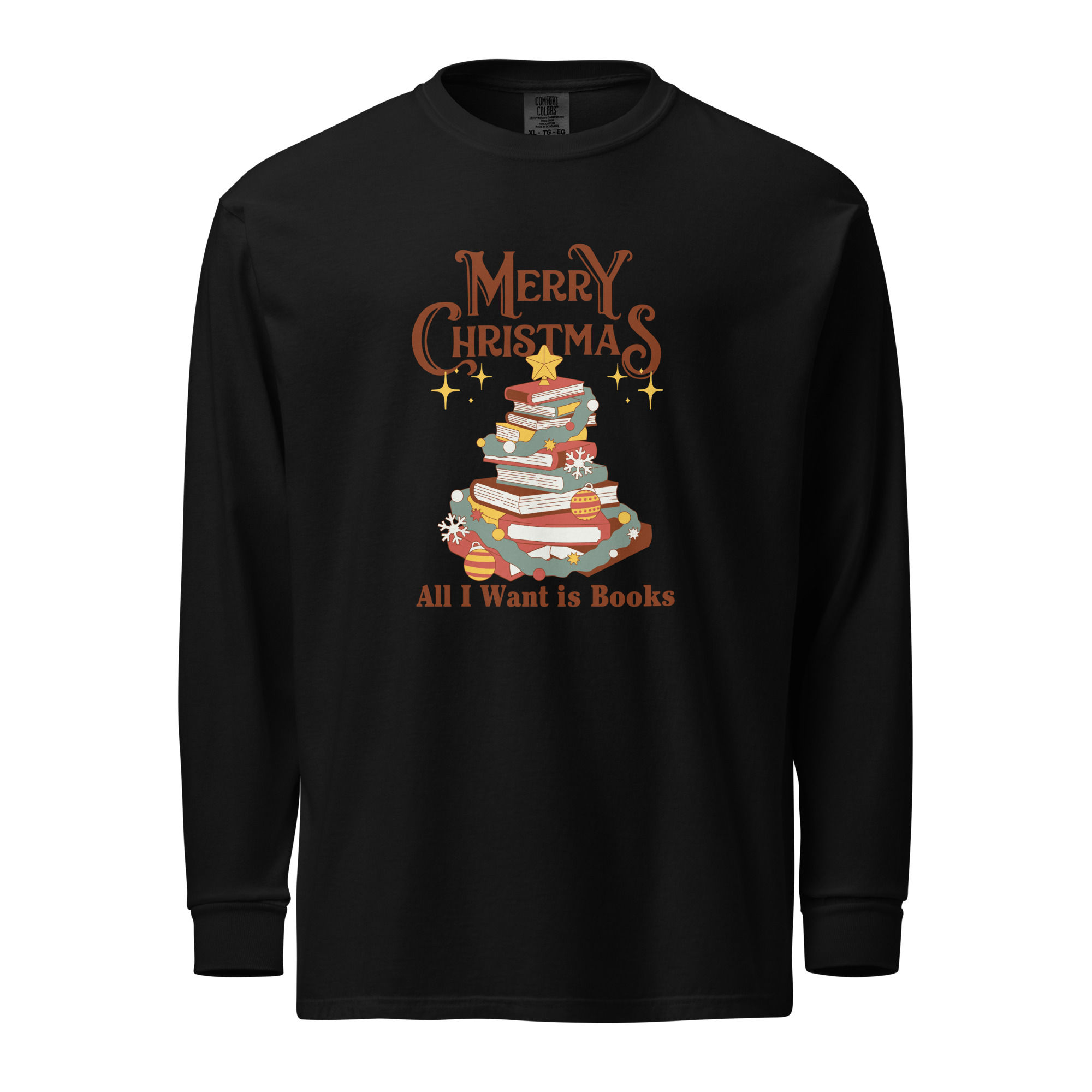 Merry Christmas, Books long-sleeve shirt