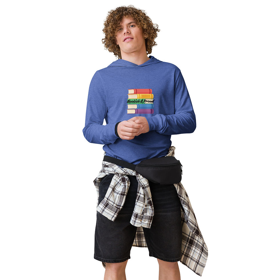 Thumbnail: Bookish & Proud - hooded long-sleeve tee