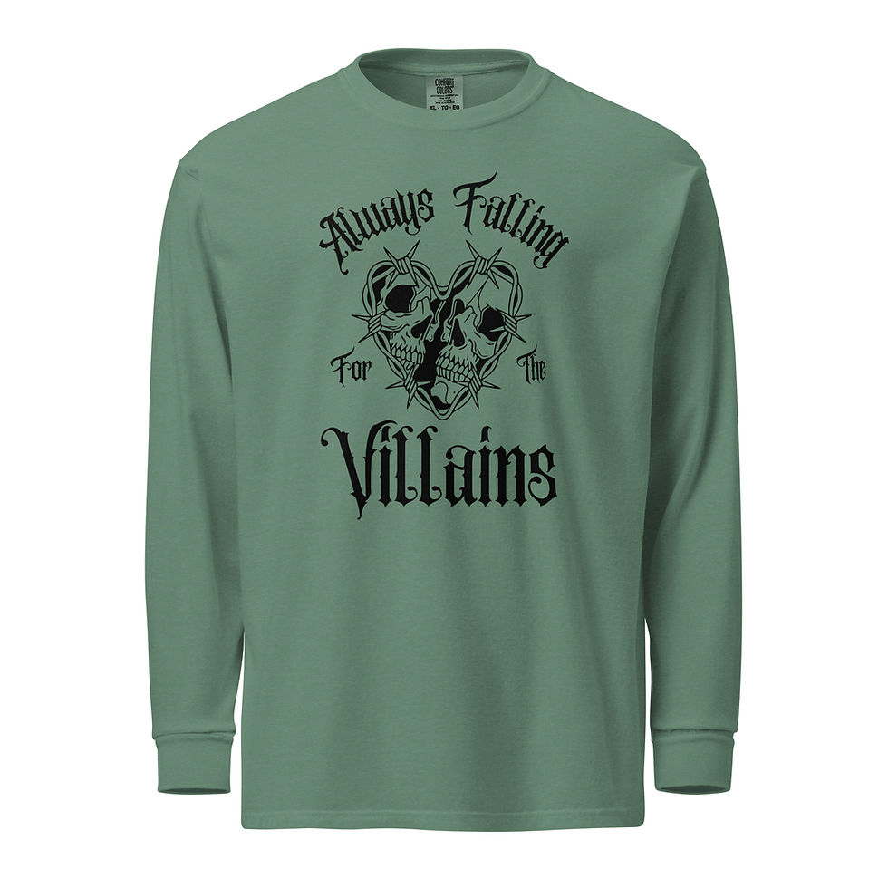 Thumbnail: Always Falling for the Villains - long-sleeve shirt