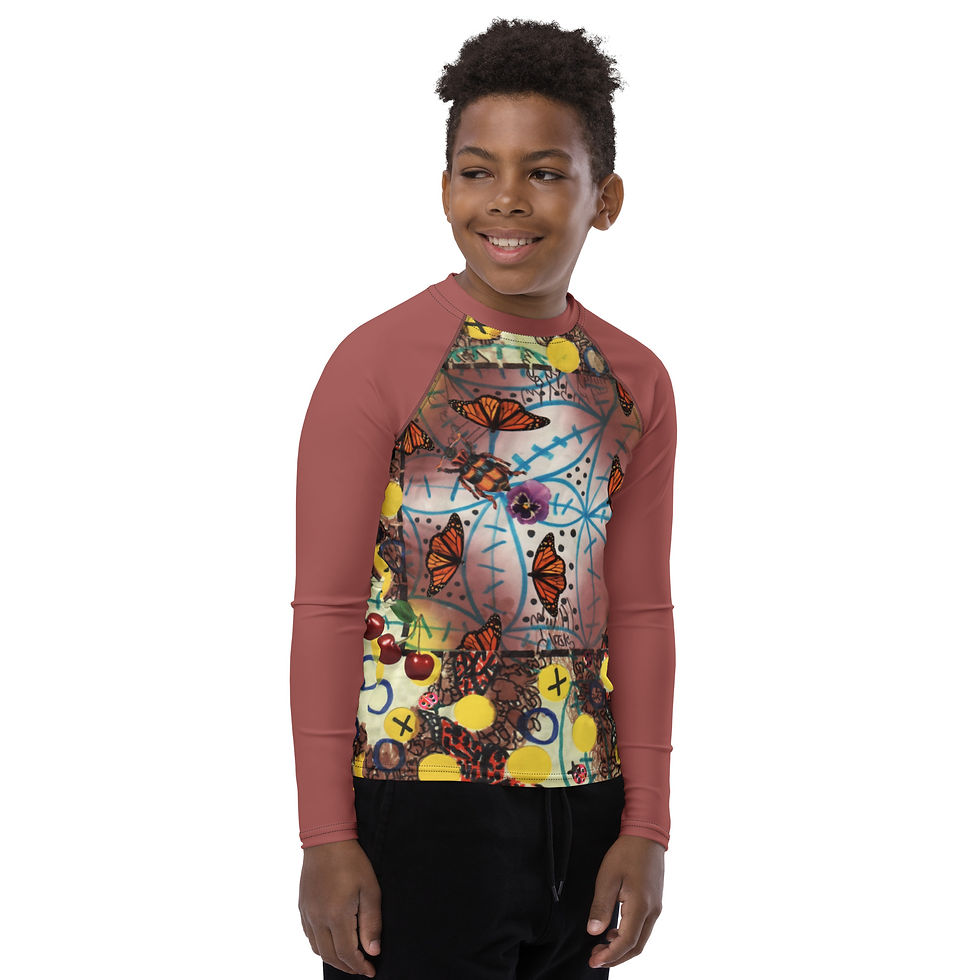 Thumbnail: One Violet Unisex Youth Rash Guard