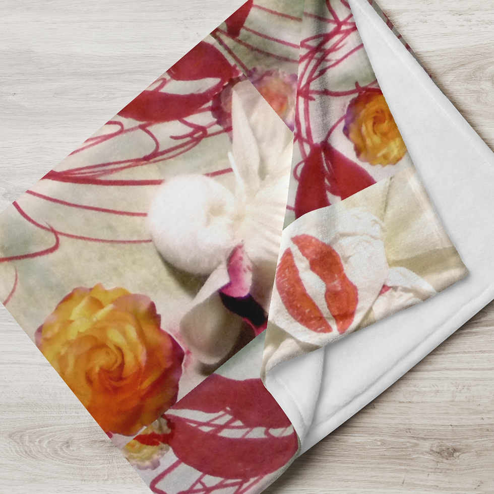 Thumbnail: Orchid & Lips Giant Throw Blanket