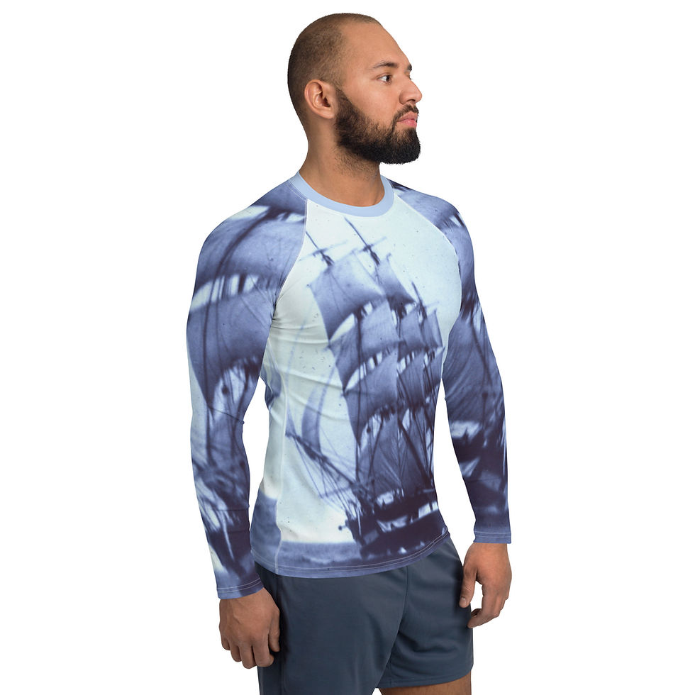 Thumbnail: "In Arctic or Antarctic Seas" Sports Shirt / Rash Guard – Mens