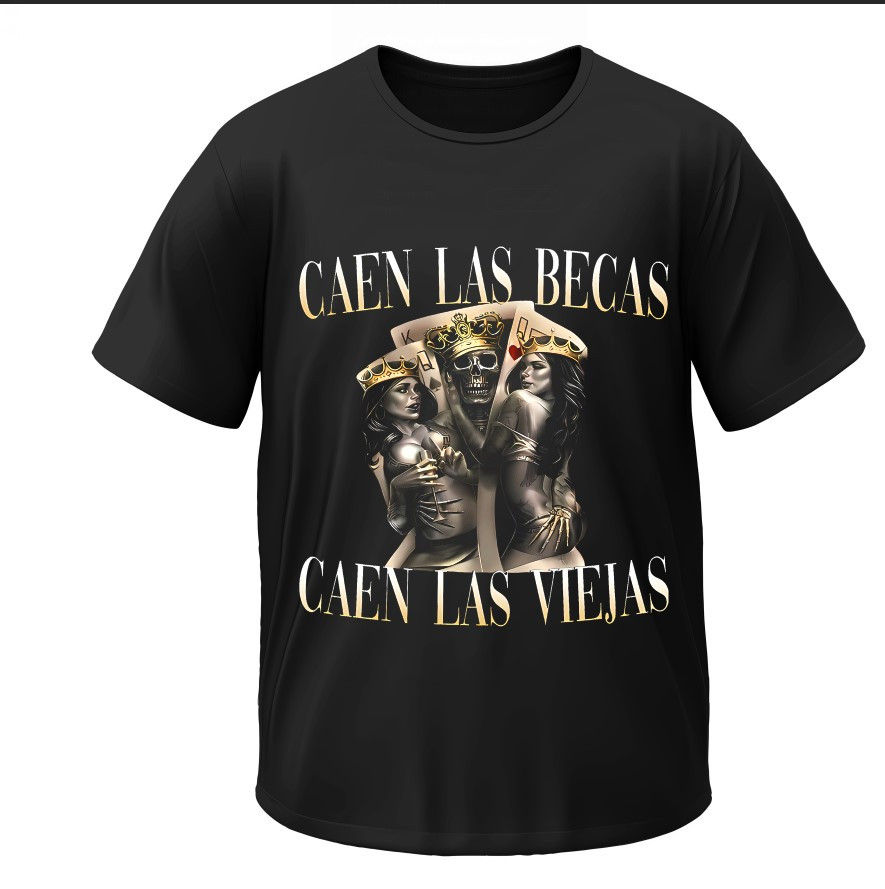 T-shirt Skull gothic women crown cards