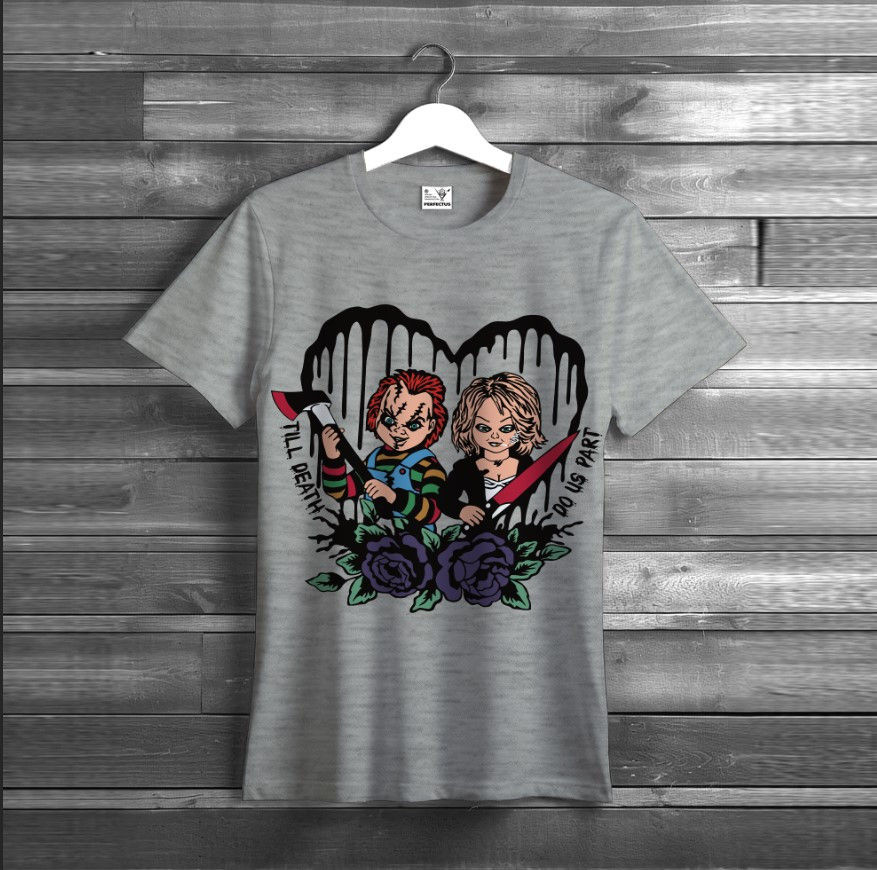 T-shirt Chucky horror Halloween art 3