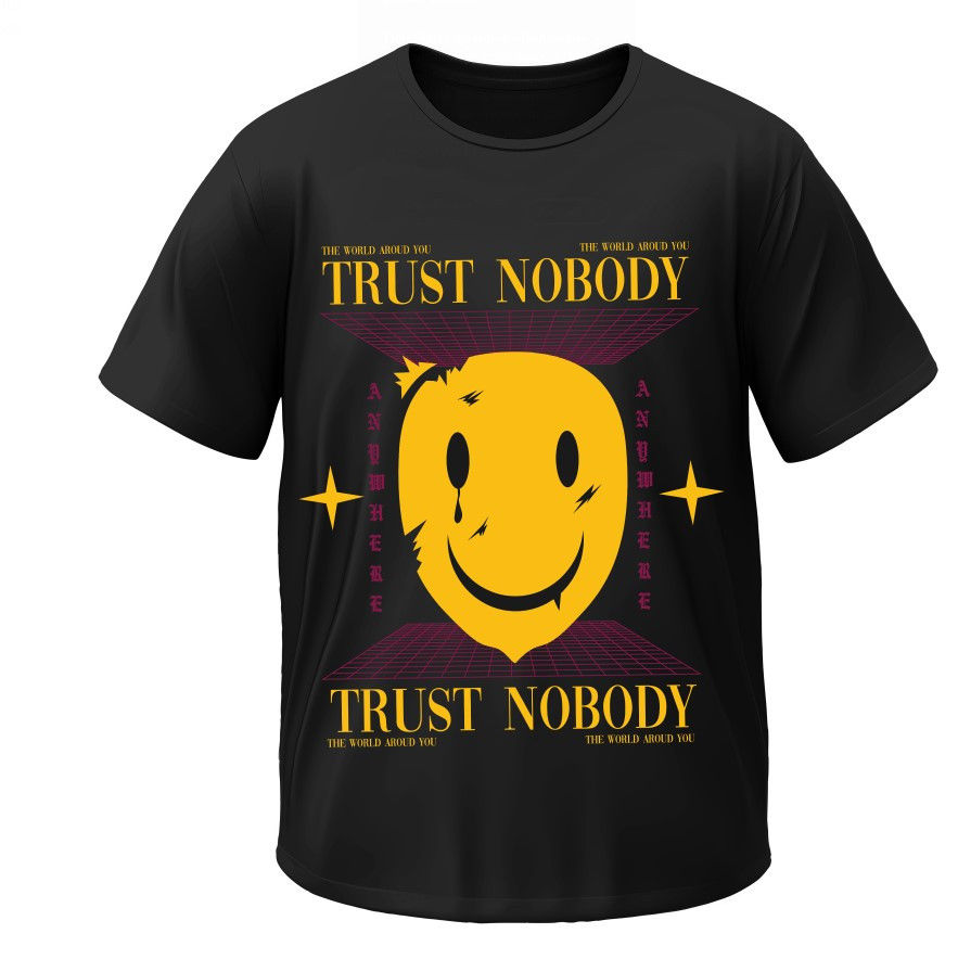 T-shirt Trust Nobody inscriptions