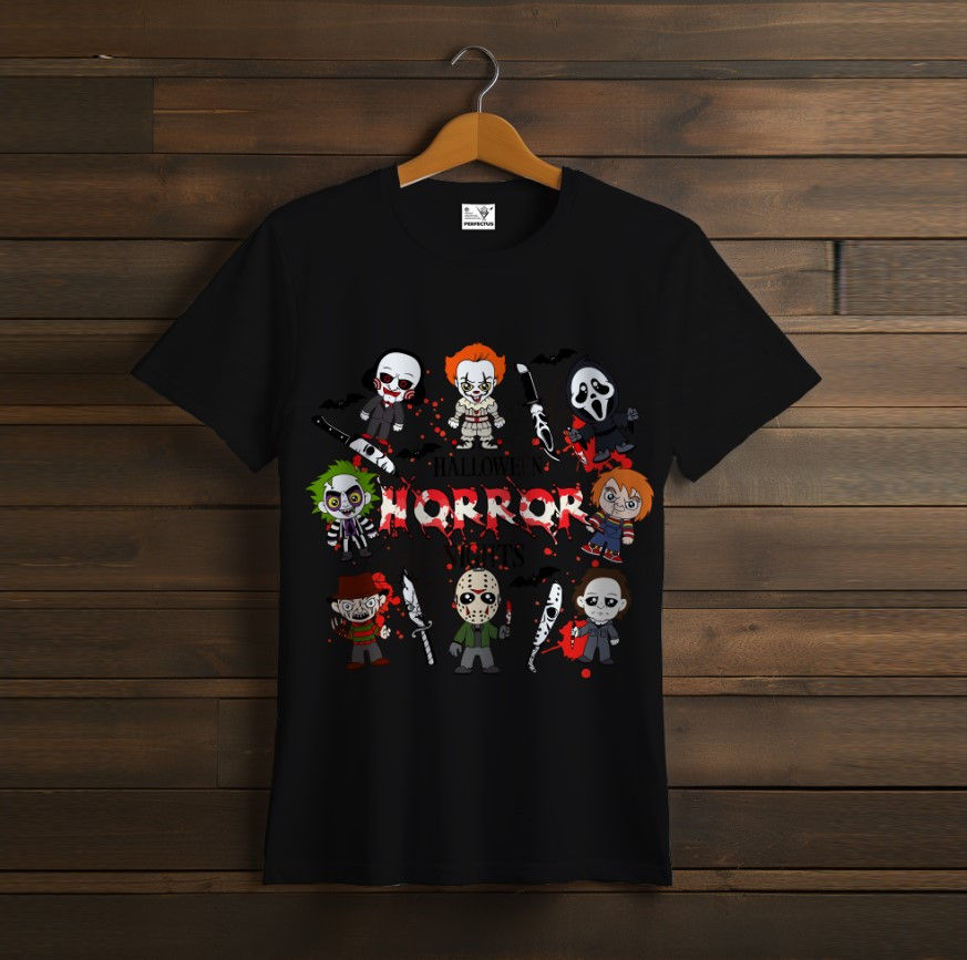 T-shirt All heroes horror friends film Halloween art Halloween 5
