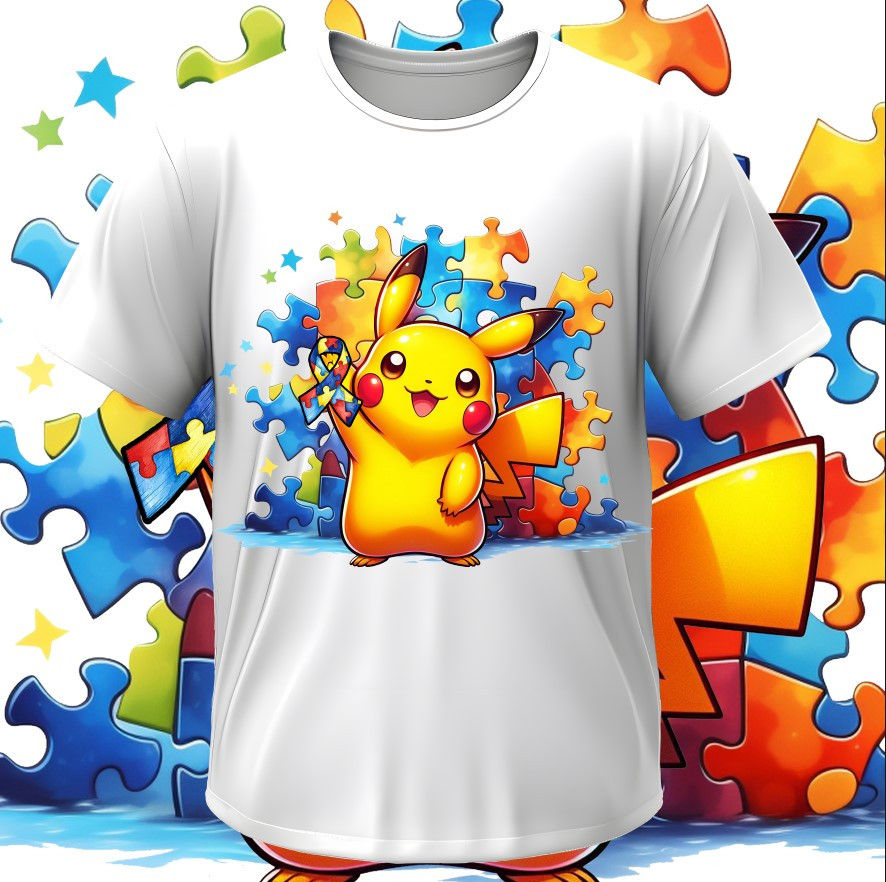 T-shirt Autism autistic Pokémon puzzle Pikachu 2