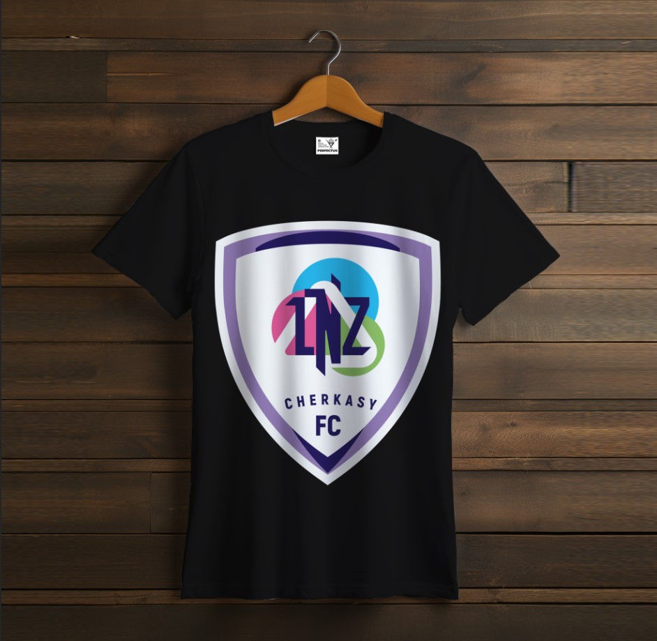 T-shirt Cherkasy club football fan logo emblem
