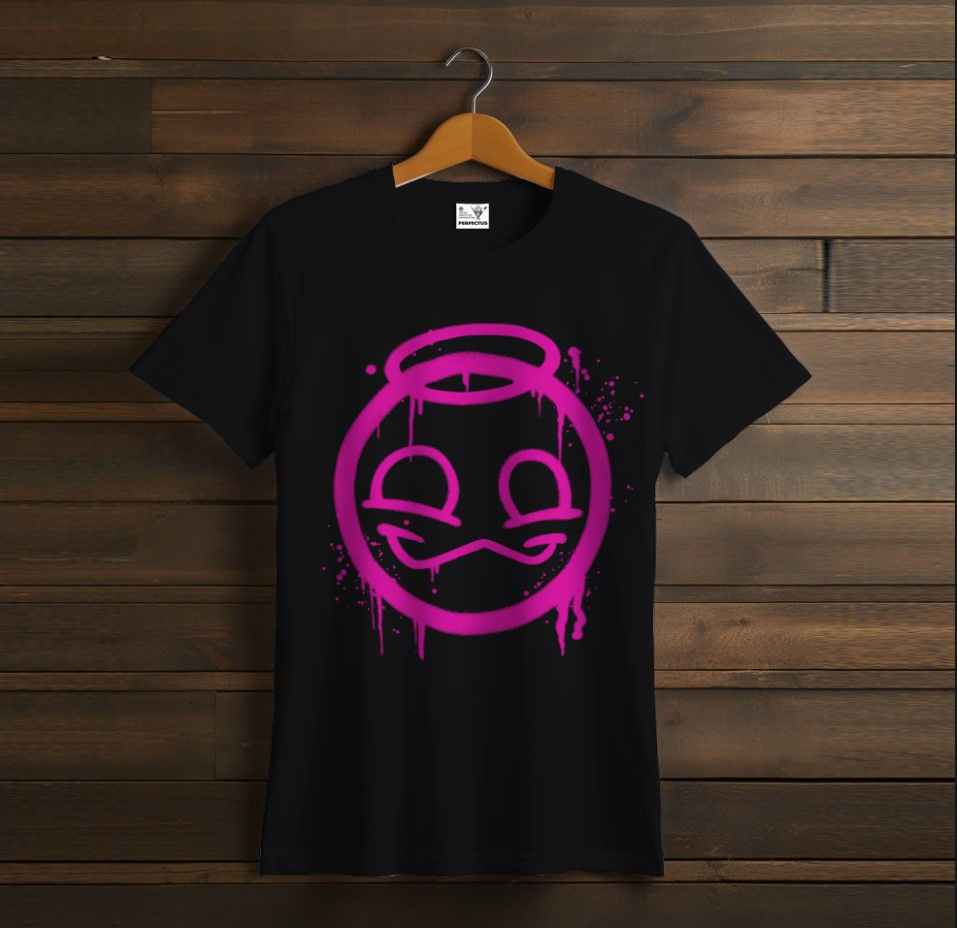 T-shirt Emoji funny pink smiley