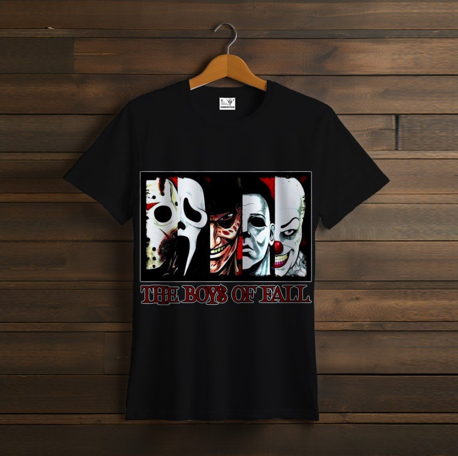 T-shirt All heroes horror friends film Halloween art Halloween 49