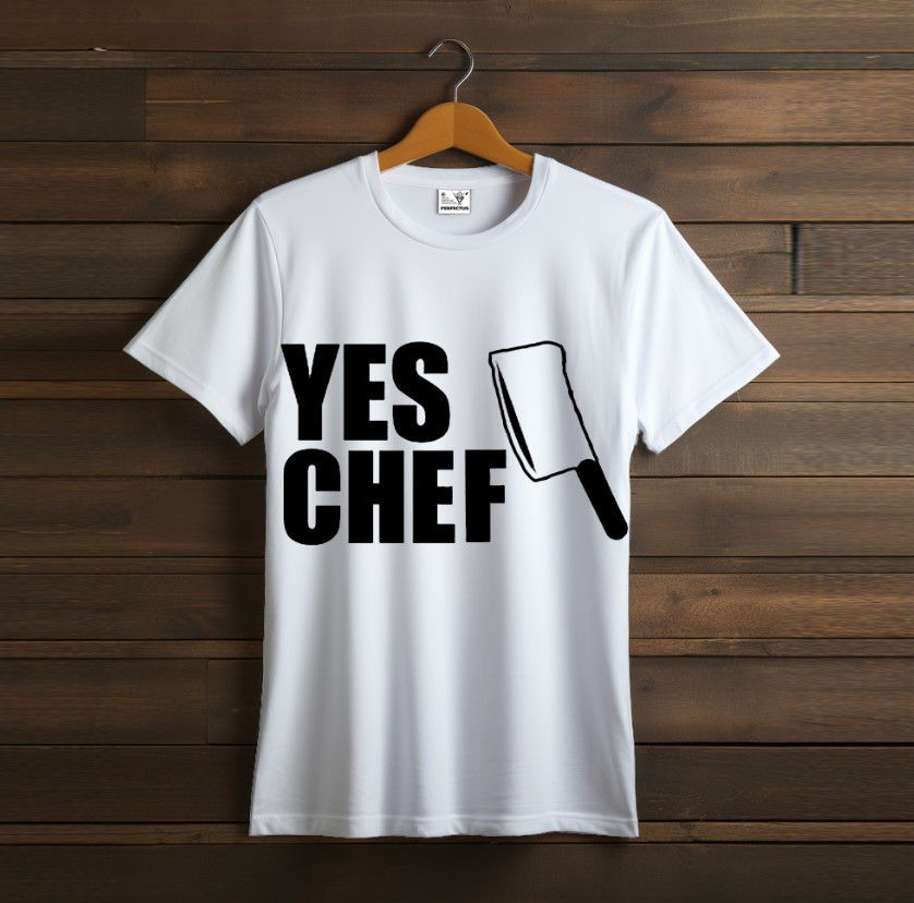 T-shirt For chef joke text Yes chef
