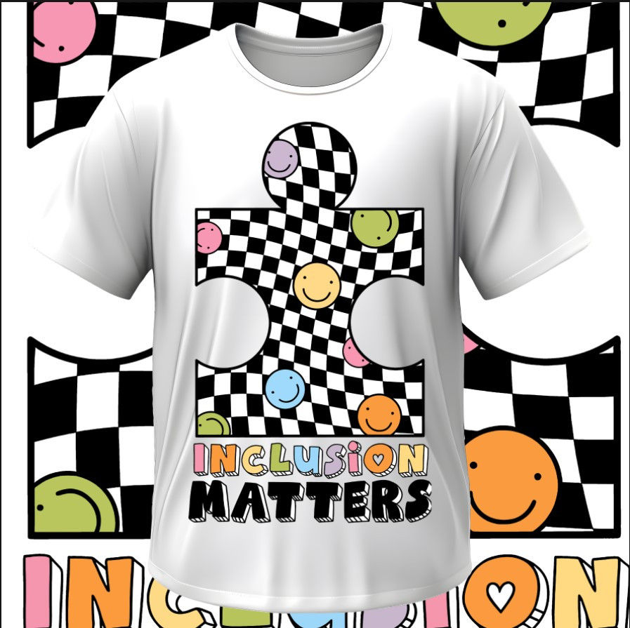 T-shirt Autism autistic puzzle inscription logo art 2