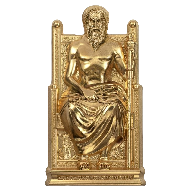 2022 - 3oz. - Zeus - Silver Gilded In Gold (Ultra High Relief Coin)