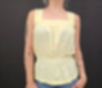 Vintage Yellow Sleeveless Ruffled Peplum Top View One