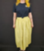 Vintage Light Lime Green Pleated Midi Skirt View One