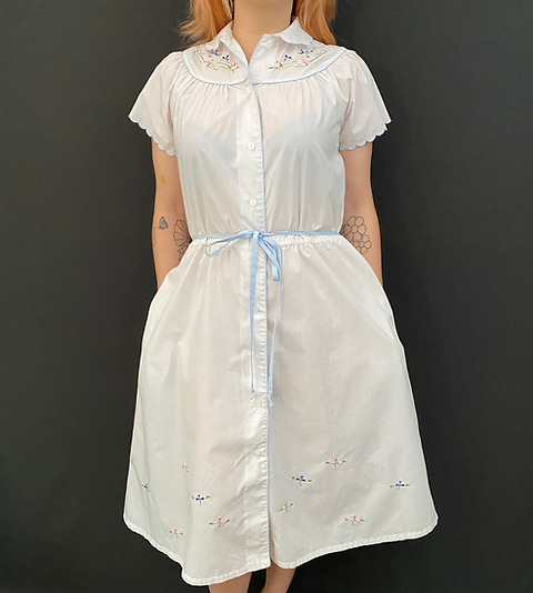 knee length dresses for ladies Short-Sleeved Classic Shirtwaist Maxi Dress in Atlantic Blue Sahara Li main image 1