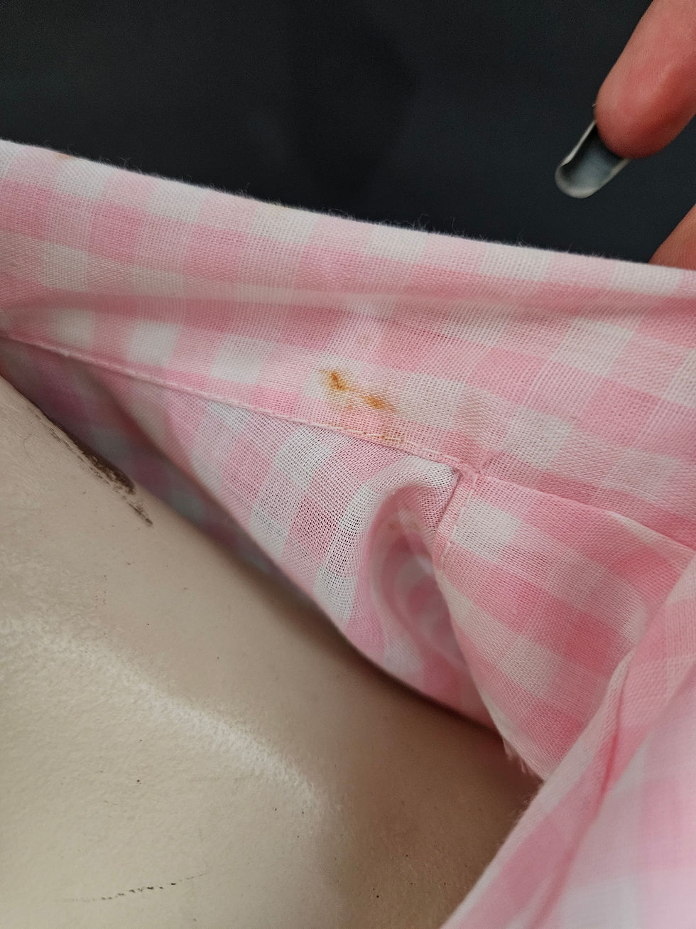 Thumbnail: Vintage Pink Sleeveless Gingham Day Dress View Thirteen