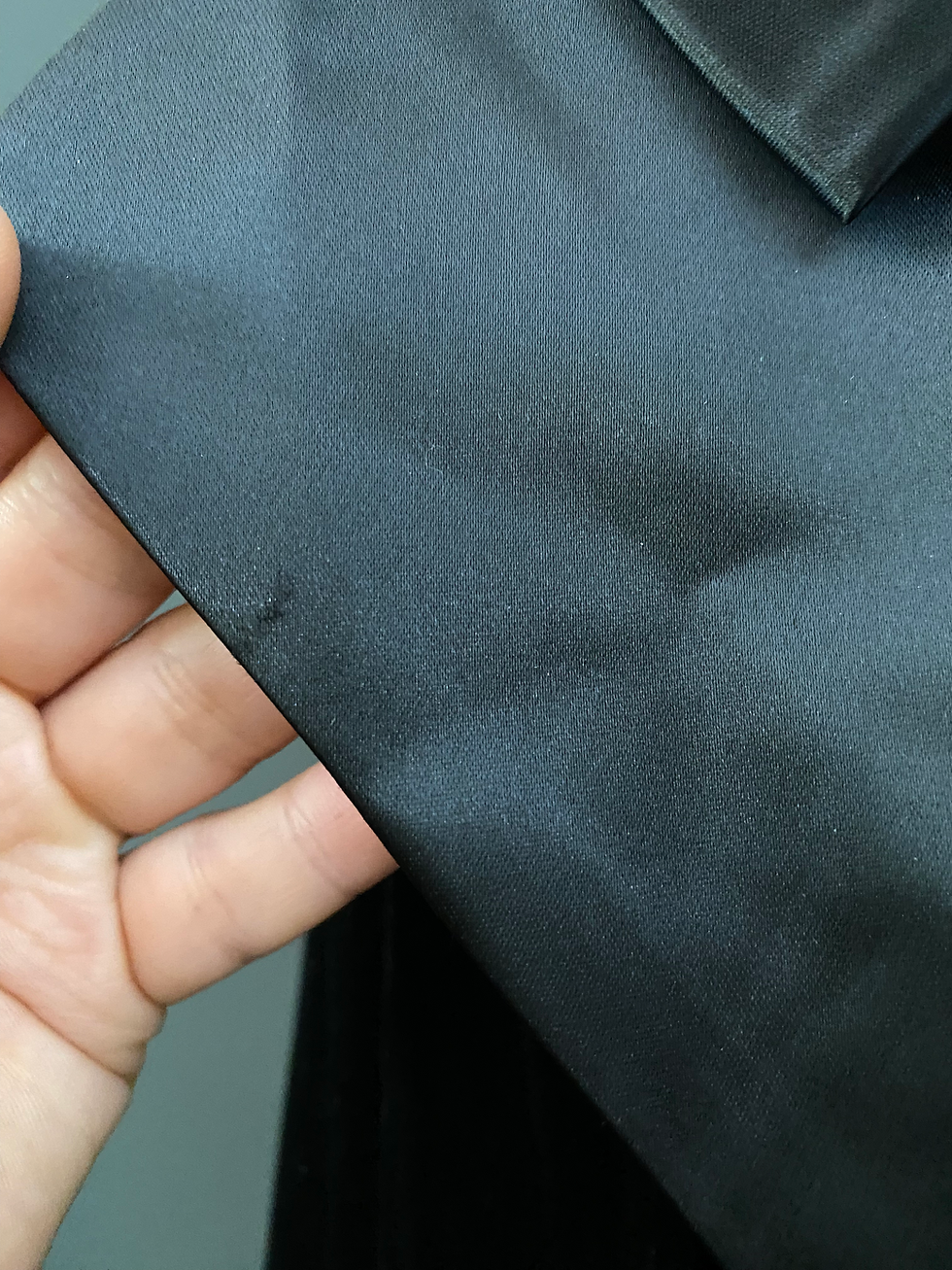Thumbnail: Vintage Black Velvet Bow Belt Cocktail Dress View Five