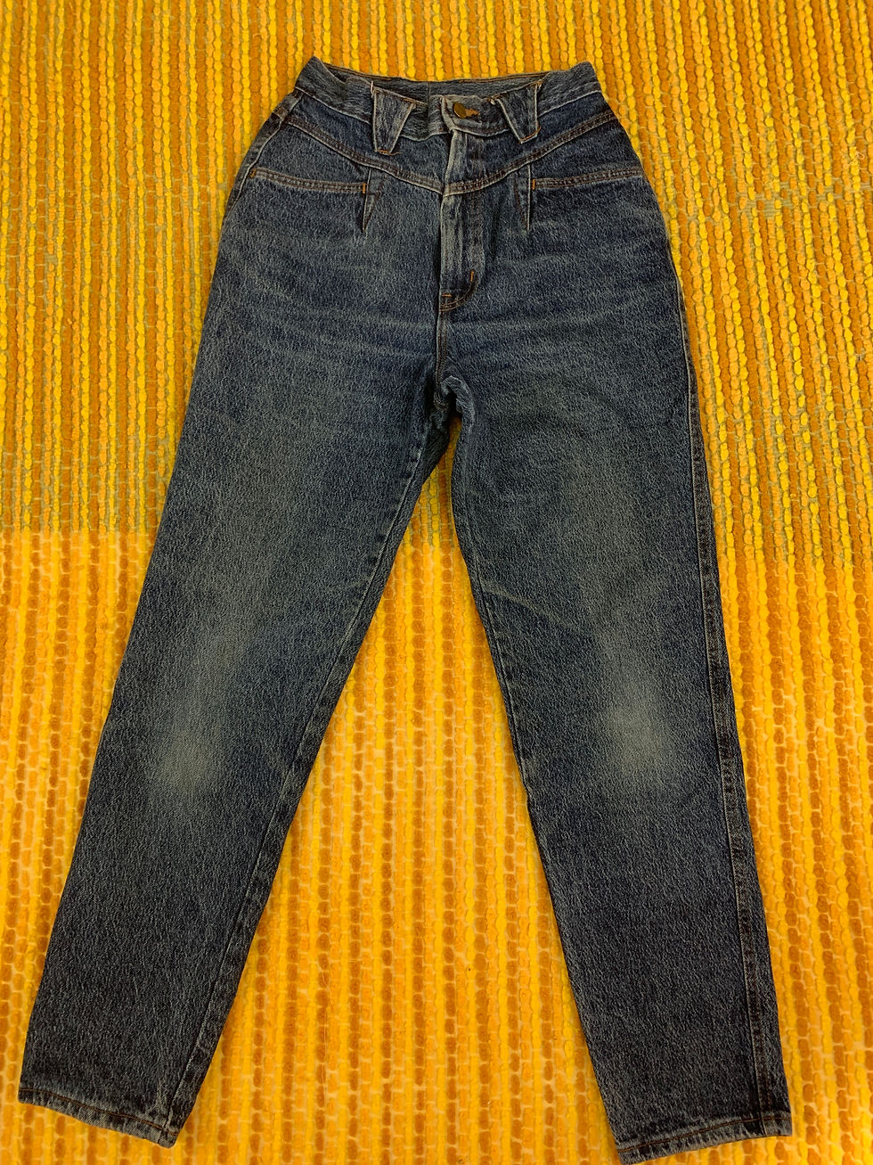 Thumbnail: Medium Wash Denim High Waist Jeans View 4