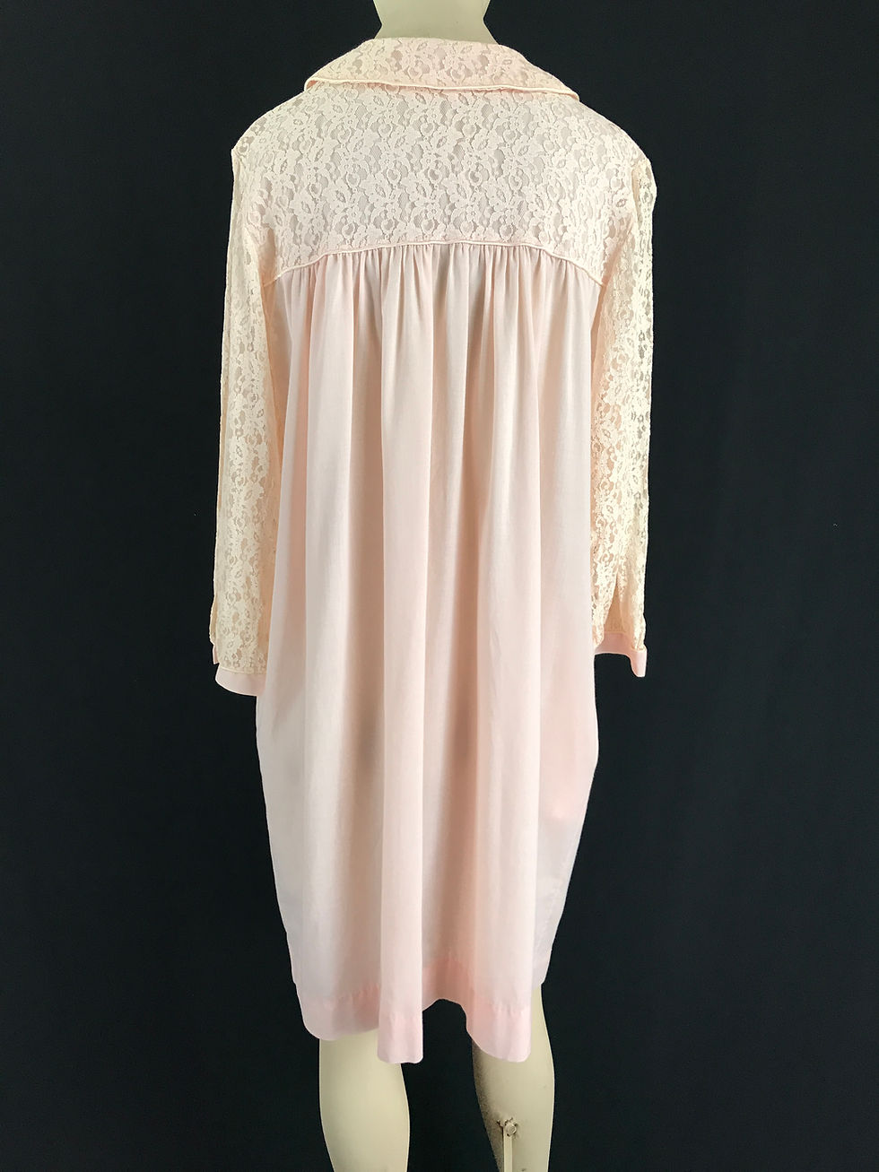 Thumbnail: Light Pink Lace Nightgown Robe View 6