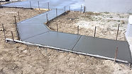 Walkway concrete pouring