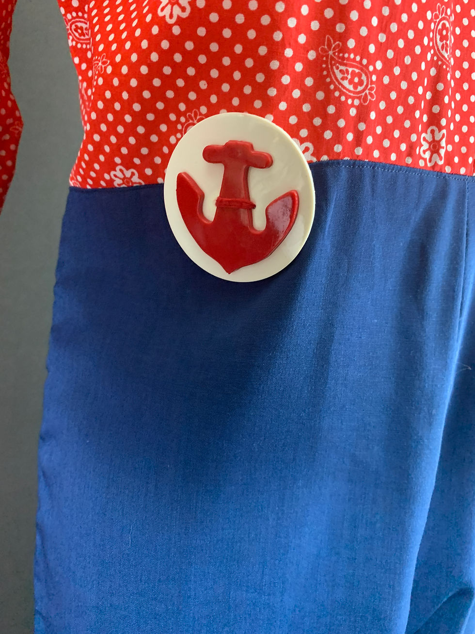Thumbnail: Vintage Red White And Blue Nautical Jumpsuit View Seven