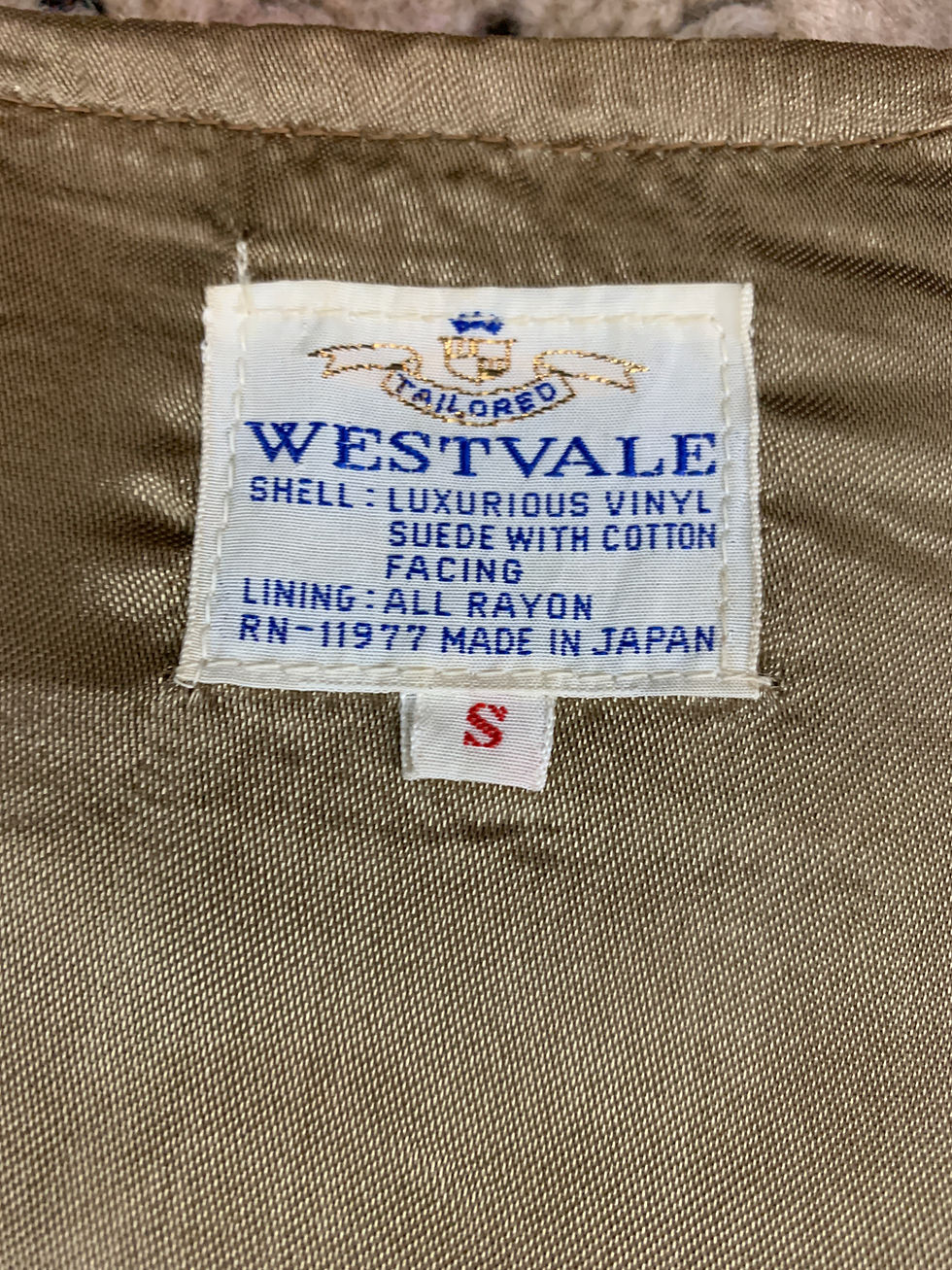 Thumbnail: Men's Vintage Tan Suede Fringe Vest View Ten