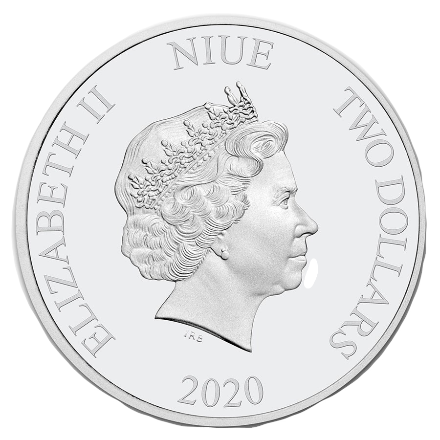 Thumbnail: 2020 Niue Boba Fett Star Wars silver coin featuring Queen Elizabeth II portrait