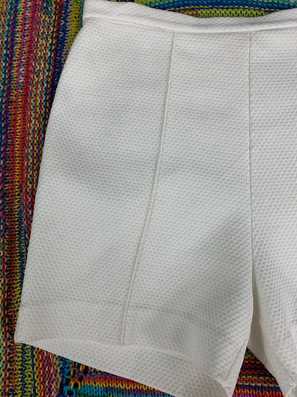 Thumbnail: White High Waist Shorts View 5
