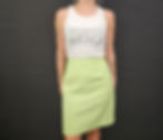 Vintage Lime Green A-Line Skirt View One