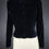 Thumbnail: Vintage Black Velvet Long Sleeve Button Up Top View Two