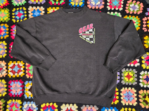 90s Tultex Black Gear Racewear Sweatshirt | wildfirevintage