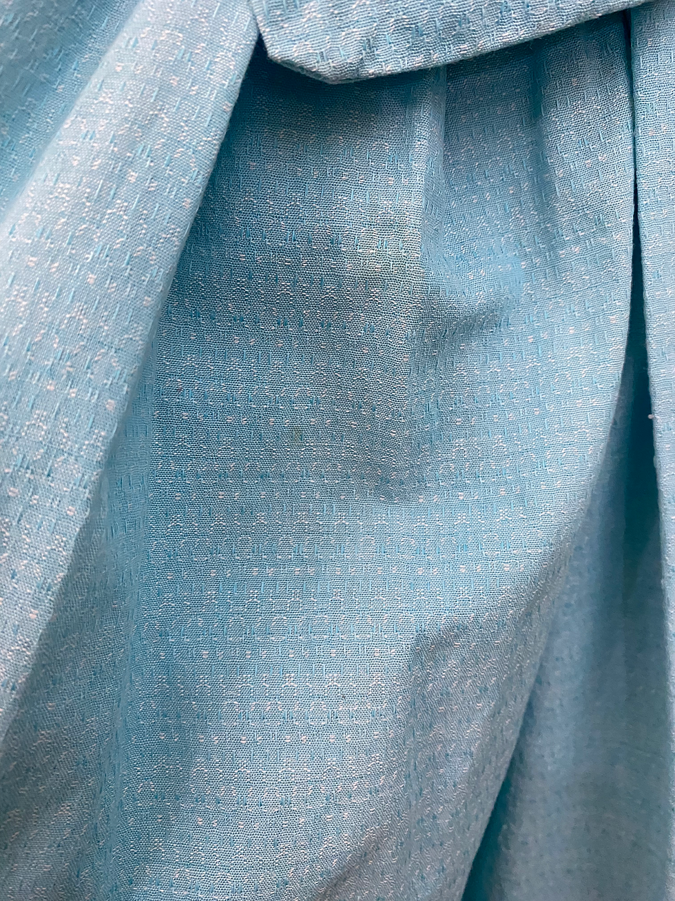 Thumbnail: Vintage Powder Blue Sleeveless Top And Pleated Skirt Set View Nine