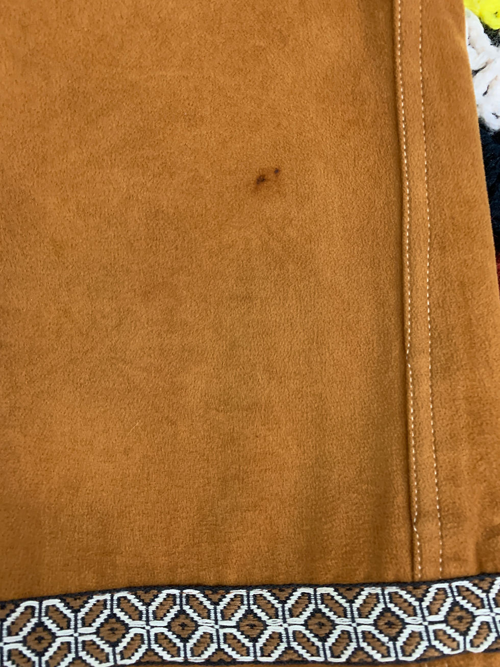 Thumbnail: Vintage Brownish Orange Faux Sherpa Trim Vest View Eleven