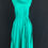 Thumbnail: Vintage Green Cowl Neck Accordion Pleated Dress View Two