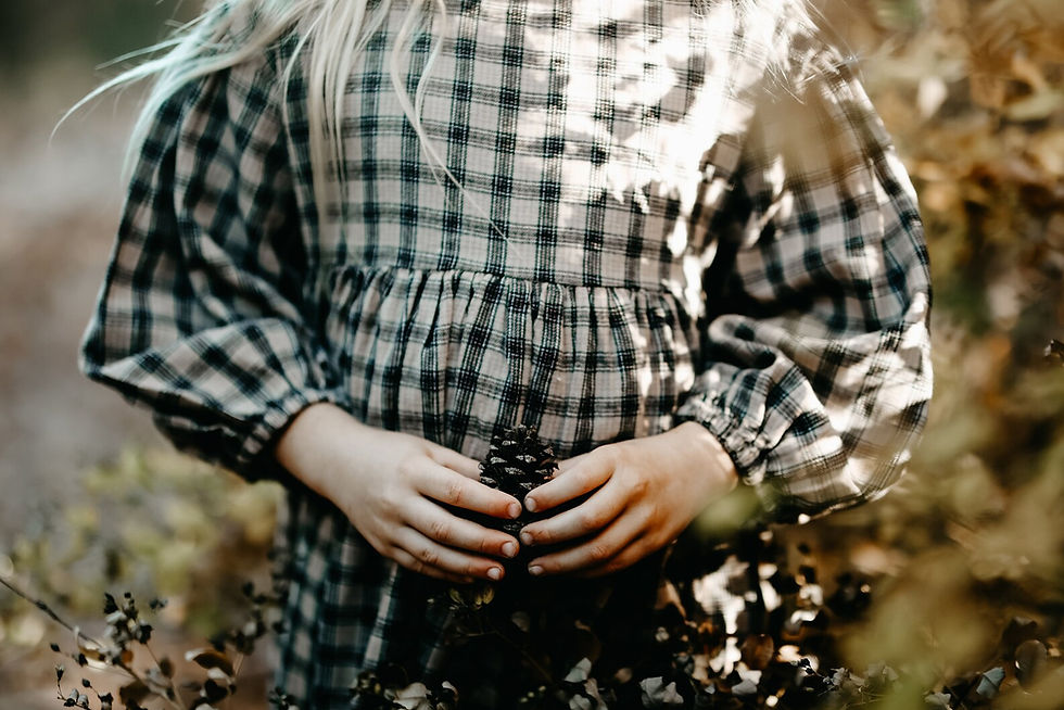 Thumbnail: Gray Plaid Farmgirl Linen Dress